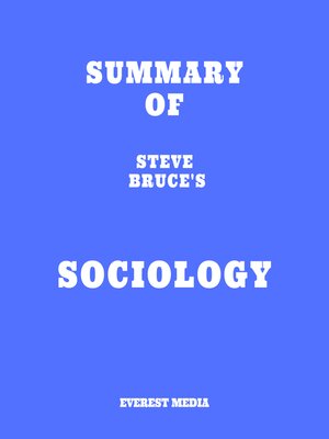 cover image of Summary of Steve Bruce's Sociology